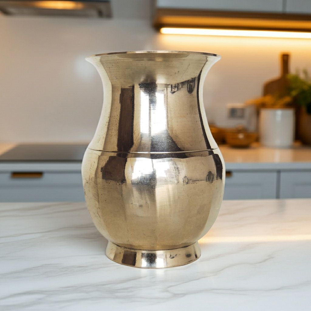 Pure Brass Lota Amkhora No. 5 , 550 ML (ZMAS505 E)