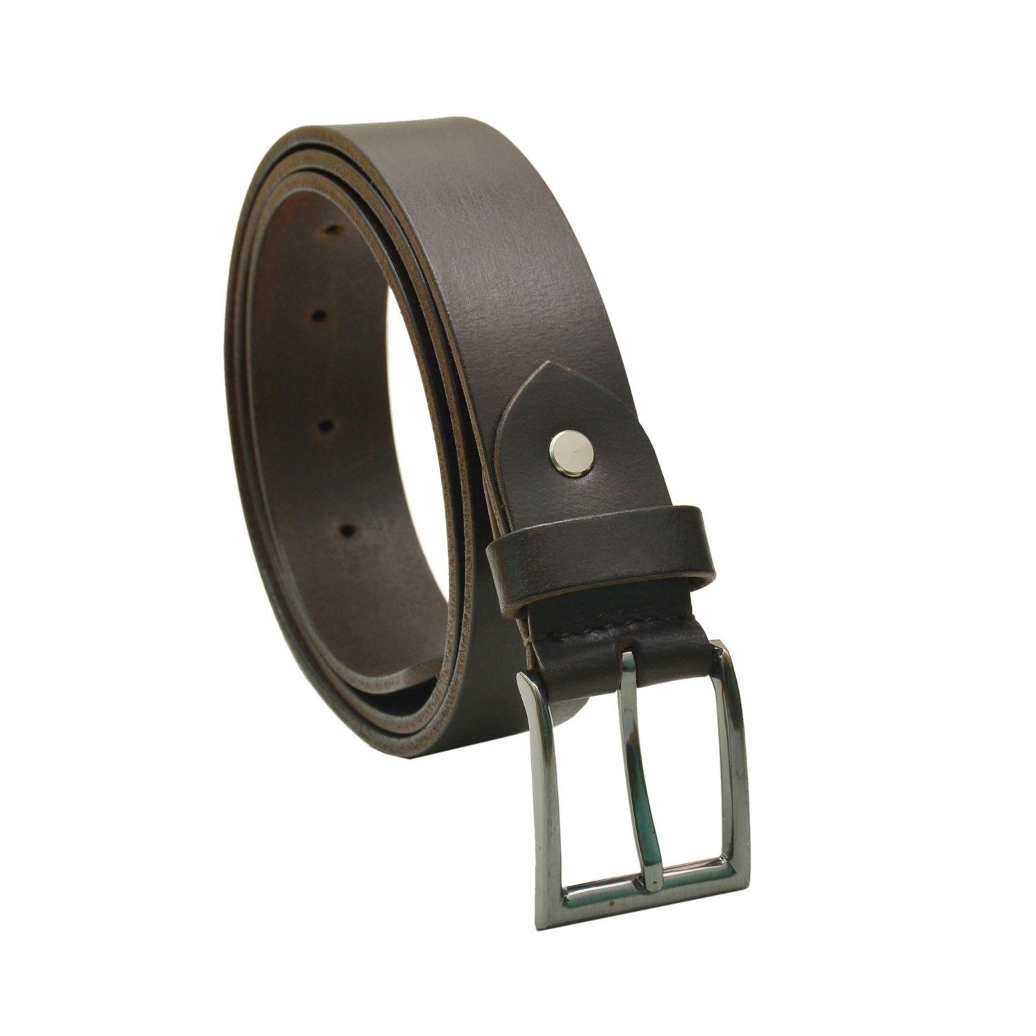 Random Genuine Leather Harness Two Tone Belt For Men Brown
