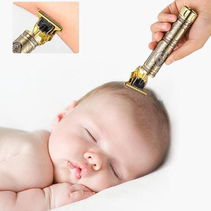 Vintage T9 Premium Gold Hair Cutting Trimmer for Men | Professional Beard & Mustache Grooming Machine