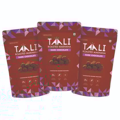 Taali Roasted Makhana With Dark Chocolate, 75 gm Each - Pack of 3