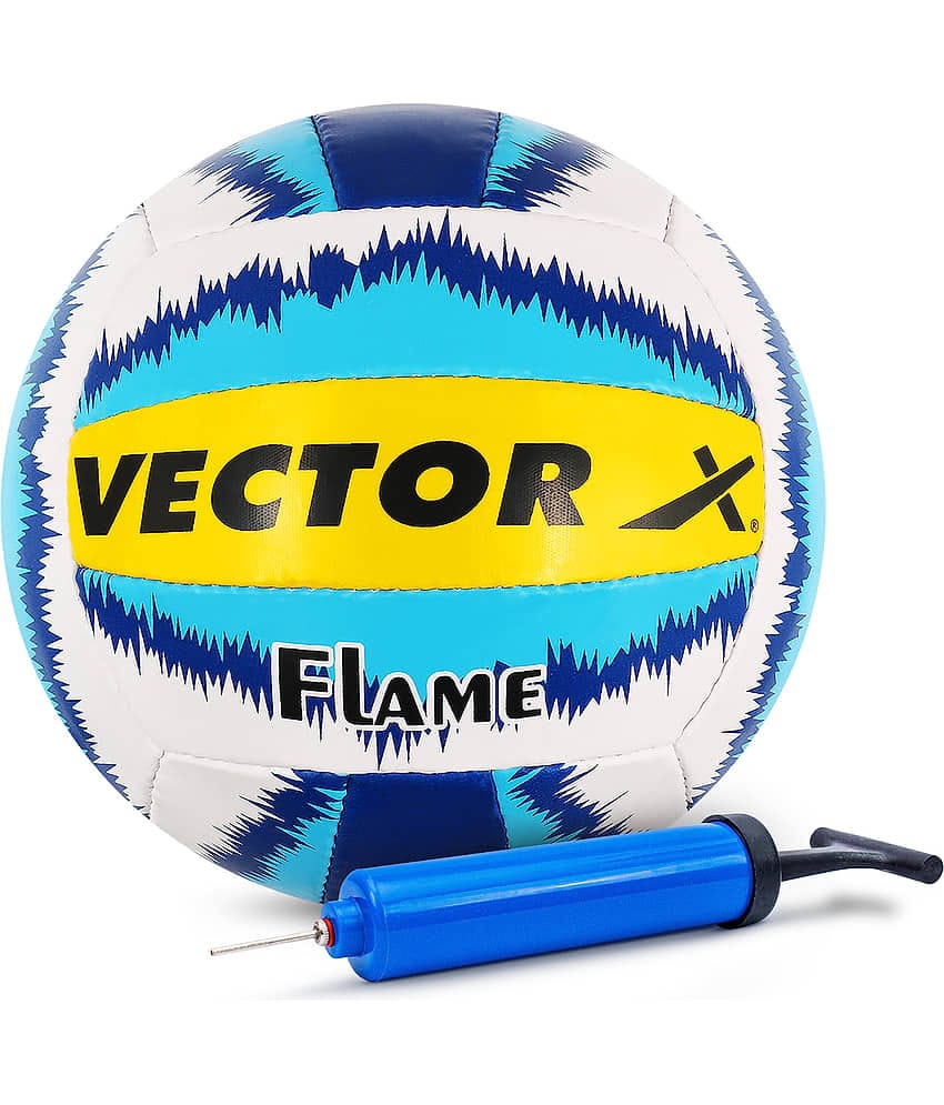 Vector X Flame Volleyball With Pump Rubber Size 4 Hand Stitched