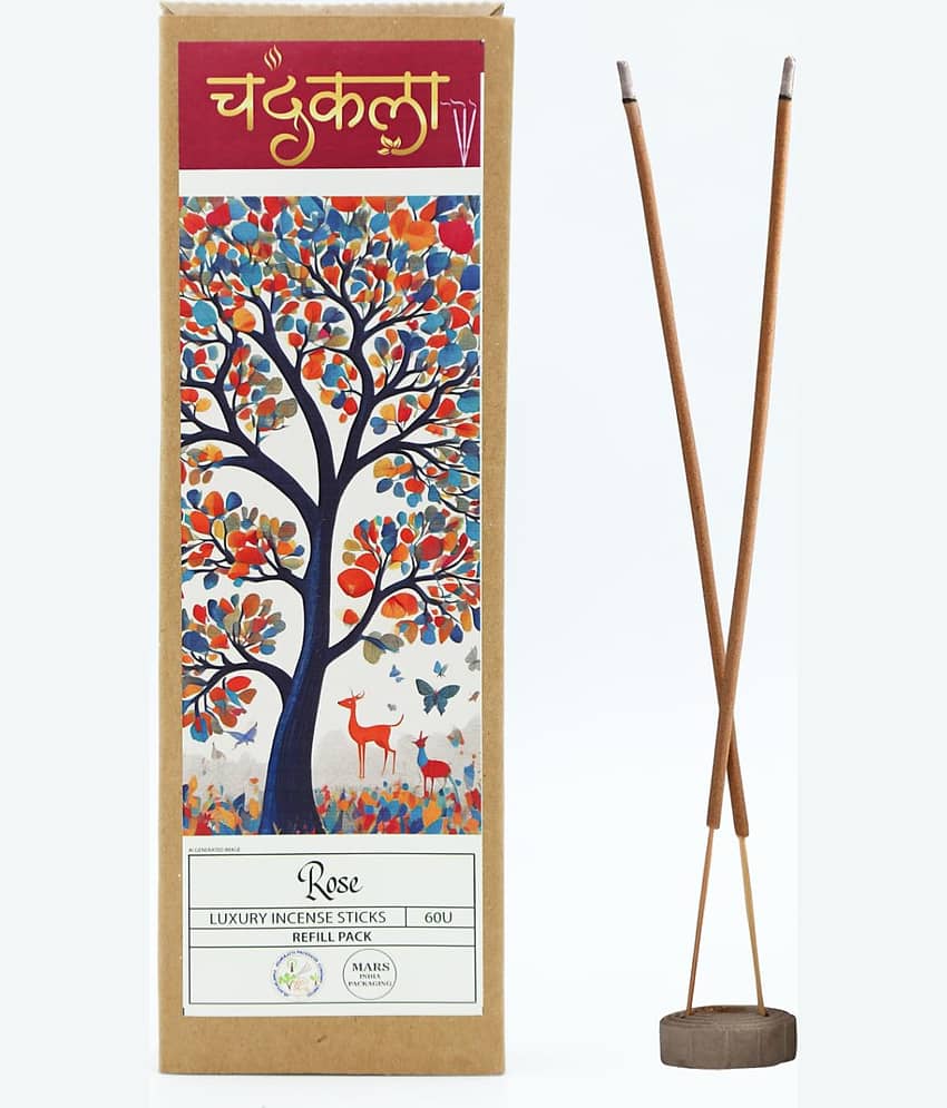 Chandrakala Incense Stick Rose 60 Pieces ( Pack of 1 )