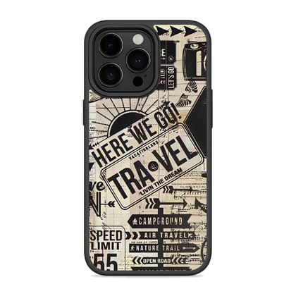 Vintage Travel Stamps Mobile Bumper Cover
