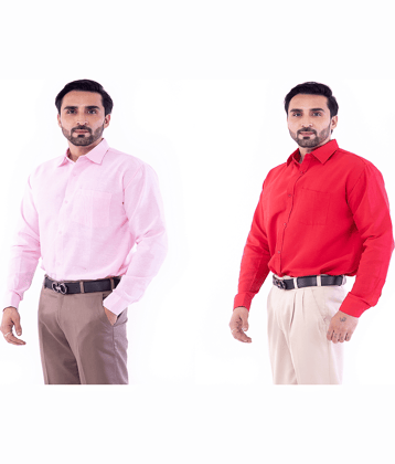 DESHBANDHU DBK 100% Cotton Regular Fit Solids Men's Casual Shirt - Multi ( Pack of 2 )