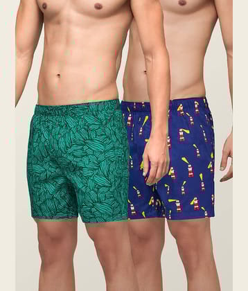 XYXX Pack of 2 Cotton Blend Boxers For Men's ( Multicolor )