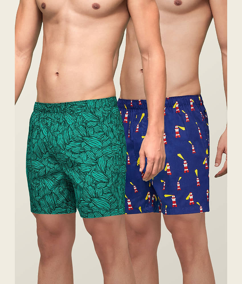 XYXX Pack of 2 Cotton Blend Boxers For Men's ( Multicolor )