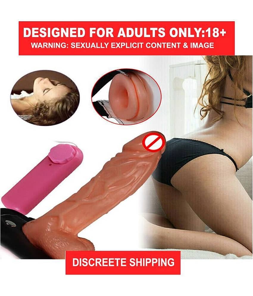 NAUGHTY TOY 7 INCH CHOCOLATE STRAP ON ARTIFICIAL BIG HOLLOW PENIS DILDO WITH BELT SEX TOY FOR WOMEN BY KAMAHOUSE (LOW PRICE)
