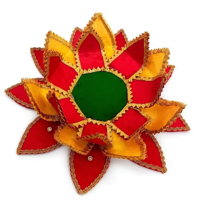 PATITAPABAN Aluminium All Purpose Chowki (Green, Yellow, Gold, Red, Pack of 1)
