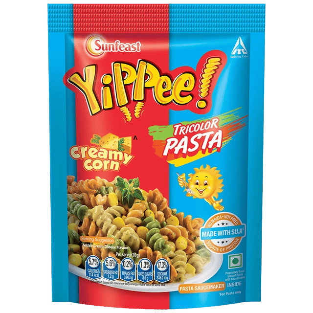 Sun Feast Yippee Tricolor Pasta Creamy Corn 70G