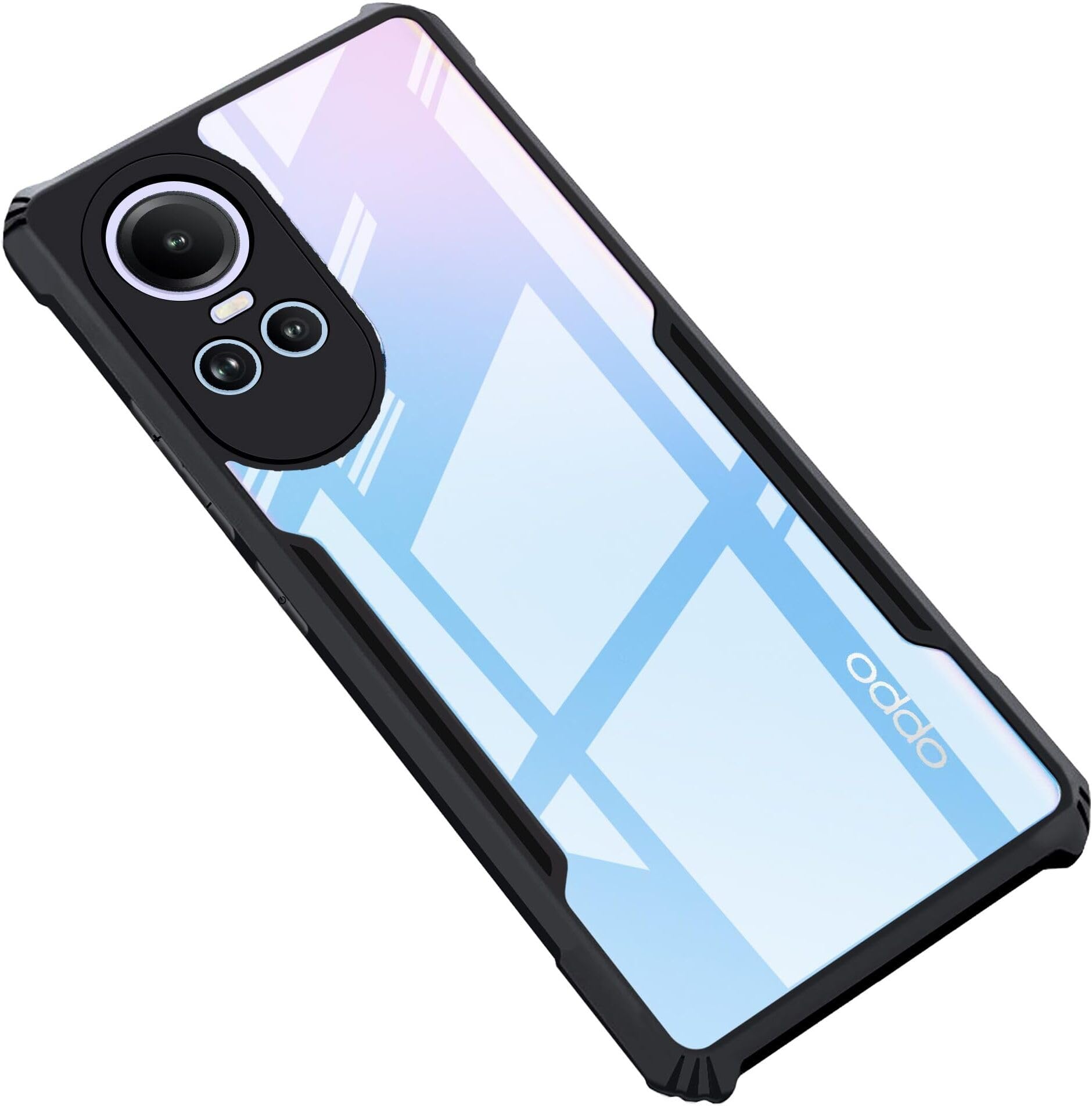 PLUGTECH Slim Shockproof Case | Matte Black Soft | Drop Protection | Precise Cutouts | Premium Mobile Cover for Oppo Reno 10