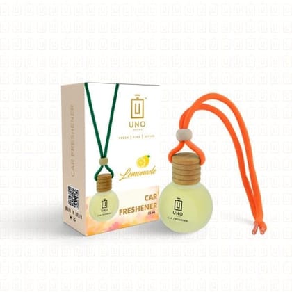 Car Air Freshener | Car Accessories | Long Lasting Good Smell Essential Oils Bottle with Wooden Lid (15ml) (Lemonade)