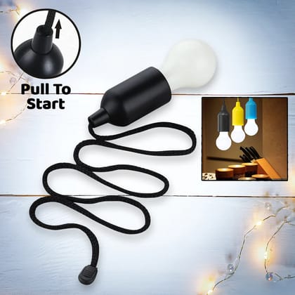 LED Pull Cord Light Hanging Black LED Bulb (3 Pc) LED Pull Cord Light Hanging Black LED Bulb (3 Pc)
