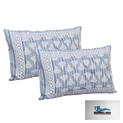 3001-Hometrade India-Standard King Size (90*108 Inches)-Pure Cotton Jaipuri Double Bedsheet With Matching Pillow Cover 3001-Hometrade India-Standard King Size (90*108 Inches)-Pure Cotton Jaipuri Double Bedsheet With Matching Pillow Cover