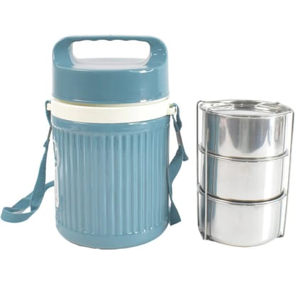 Stackable Insulated Tiffin with Handle (1 Pc) - Leakproof, Hot Food Container