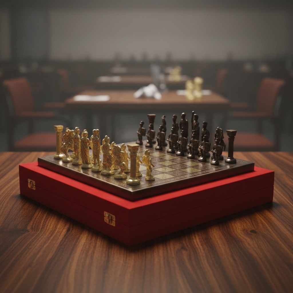Brass Chess Gold Copper Edition | Luxury Decor, Height : 1 Inch (BSMAS363 E)