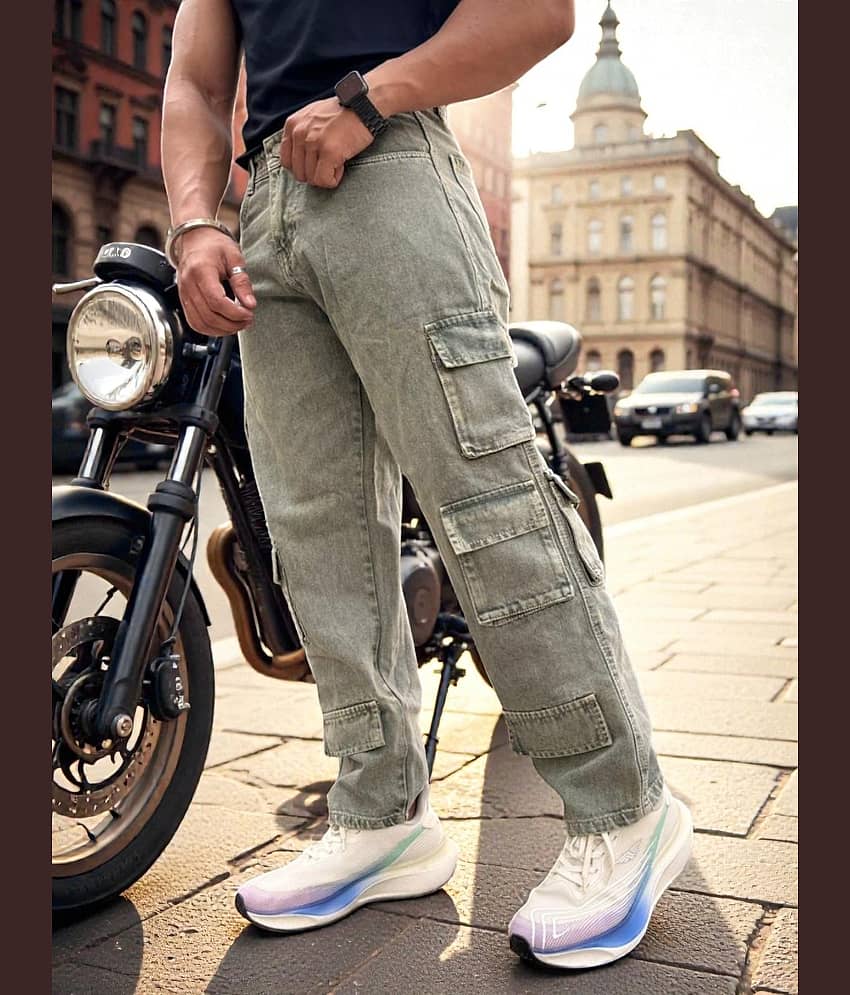 Styzon Solid Men's Jeans - Green ( Pack of 1 )