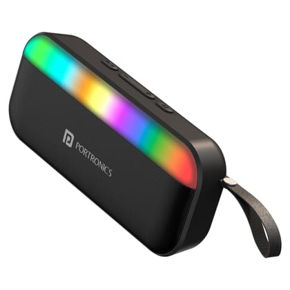 Portronics Plugs 3 Upto 4 Hour Playtime, Bluetooth 5.3V, RGB LED Lights, Type C Charging