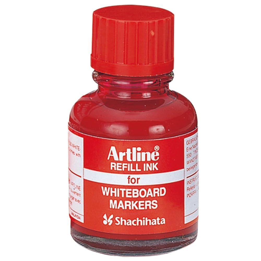 Artline ESK 50 Whiteboard Marker Refillable Ink Pack of 10 (Red Colours) | Bottle 20 ml. for refillable whiteboard Marker