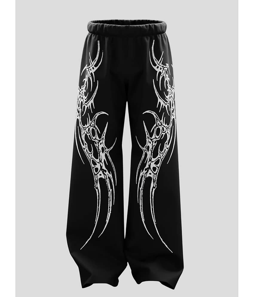 Glito Black Cotton Men's Joggers ( Pack of 1 )