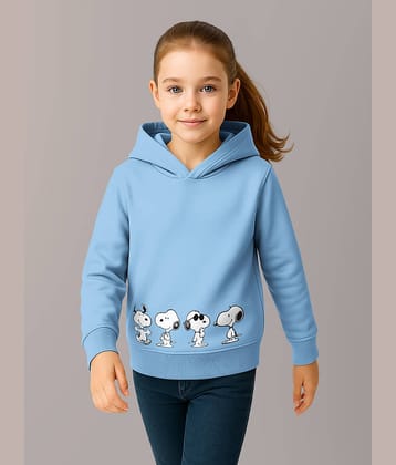 HELLCAT Trendy Cotton Blend Hoodie Sweatshirt for Girls - Pack of 1_ Blue_11-12Years