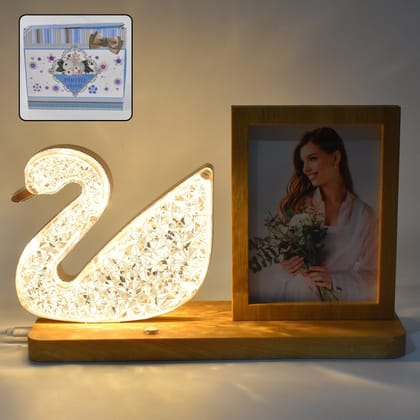 Duck Shape Cystal Led Lamp & Photo Frame Night Lamp | Wedding Gift | love couple