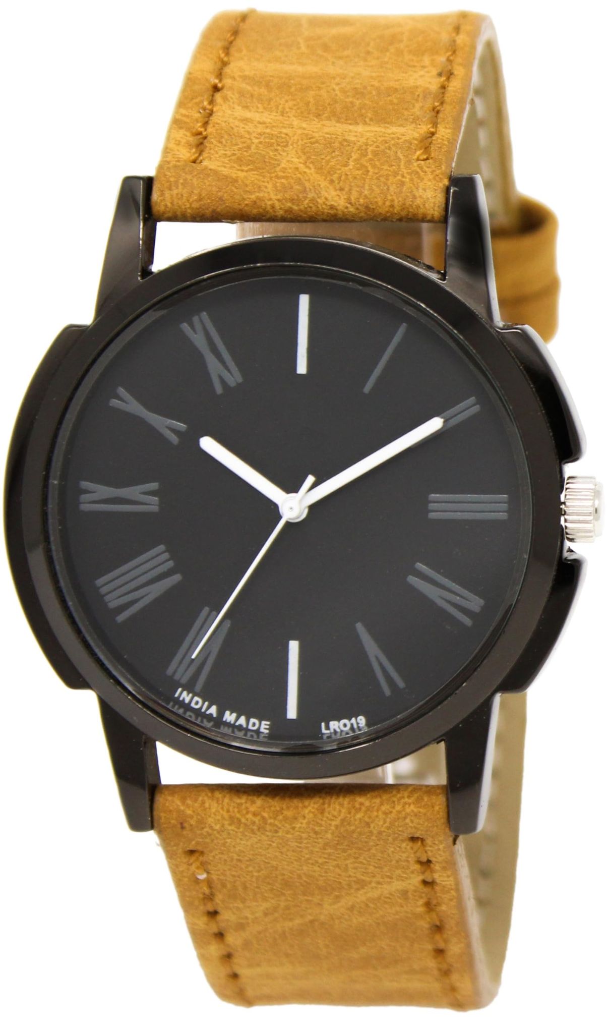 Black Roman Analog Watch for Men LR19