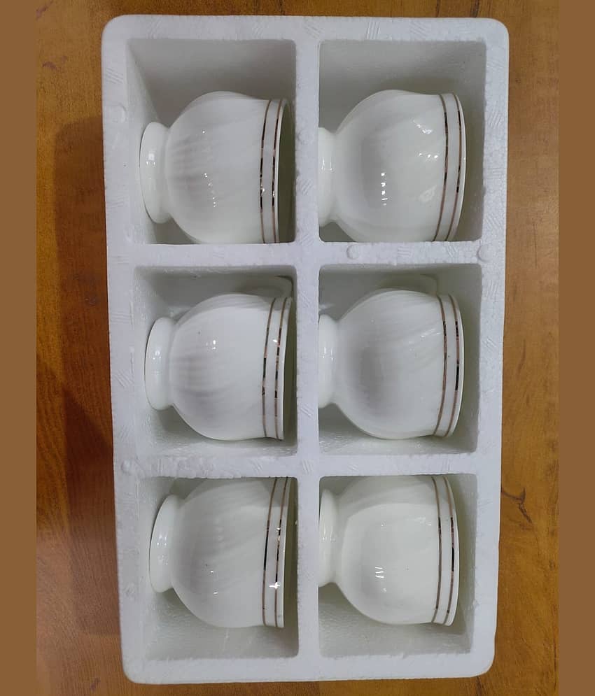 Love Unlimited Solid Bone China Tea Cup 150 ml ( Pack of 6 )