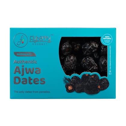 Flyberry Gourmet Ajwa Dates (Khajoor/Khajur) 800g | 100% Natural | Rich in Calcium, Iron and Potassium | Instant Energy