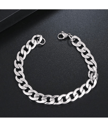 Karmaah Gold/Silver Men's Bracelet Stainless Steel Bracelet For Men & Boys High Quality Trending Party Wear Daily Use Bracelet For Him Perfect For Gifting