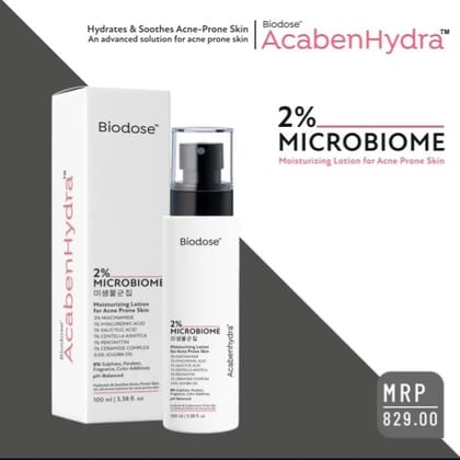 AcabenHydra Moisturizing Lotion for Acne Prone Skin