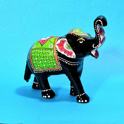 DreamKraft Paper Mache Elephant Showpiece (16x14 cm,Green) DreamKraft Paper Mache Elephant Showpiece (16x14 cm,Green)