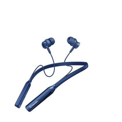 TP TROOPS Wireless in-Ear Neckband Bluetooth Earphones with 10mm Drivers, Rich Music Experience, 50 Hours Playtime, Type C Fast Charging, Neckband Earphones with Voice Assistant (Blue)