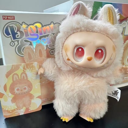 Labubu Plush Character Doll, Cute Monster Design, Soft Furry Texture, Available in White, Purple, Mint and Blue Colours