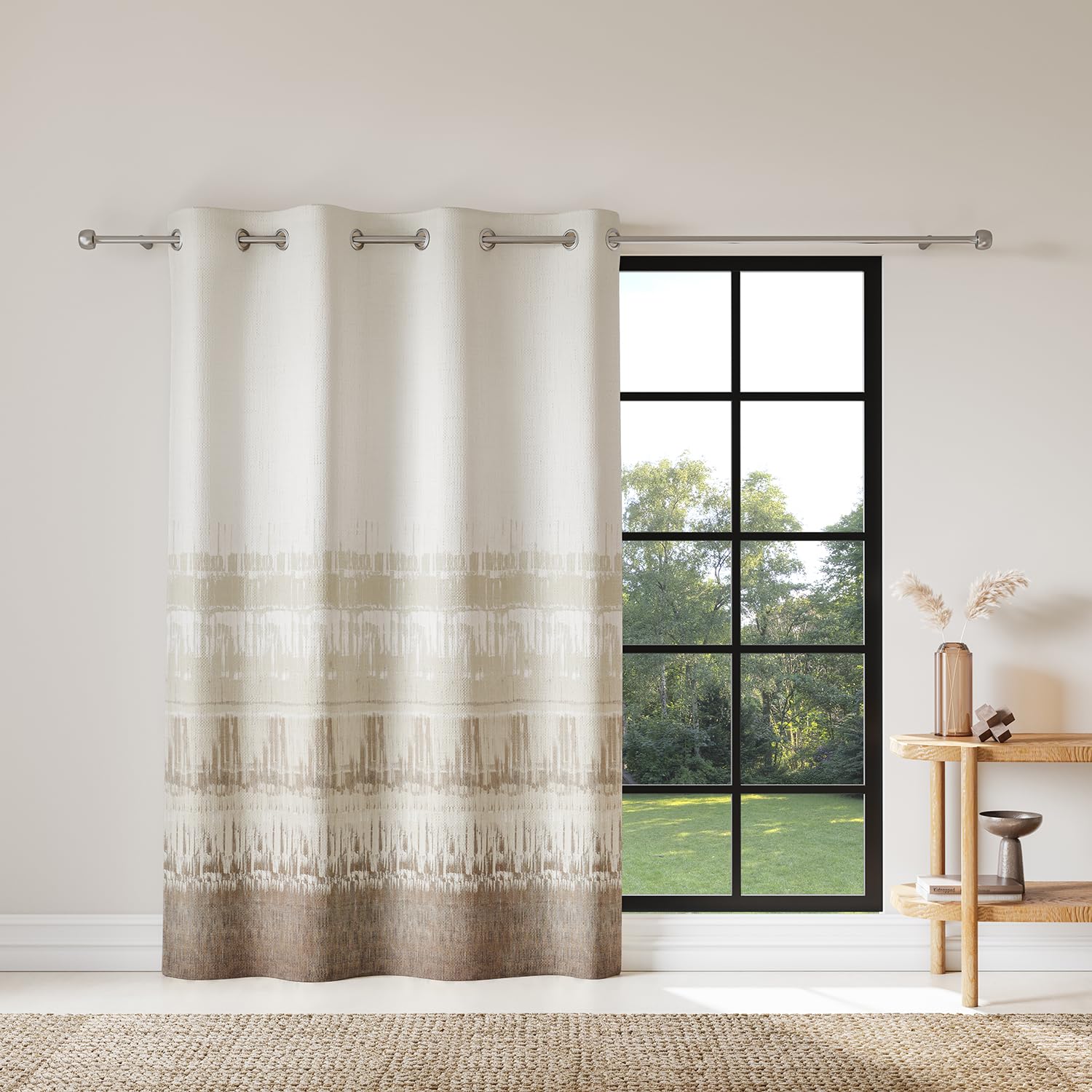 DDECOR - 100% PolyesterOmbre PatternDoor 7 Ft|135 CM X 225 CM| - Brown