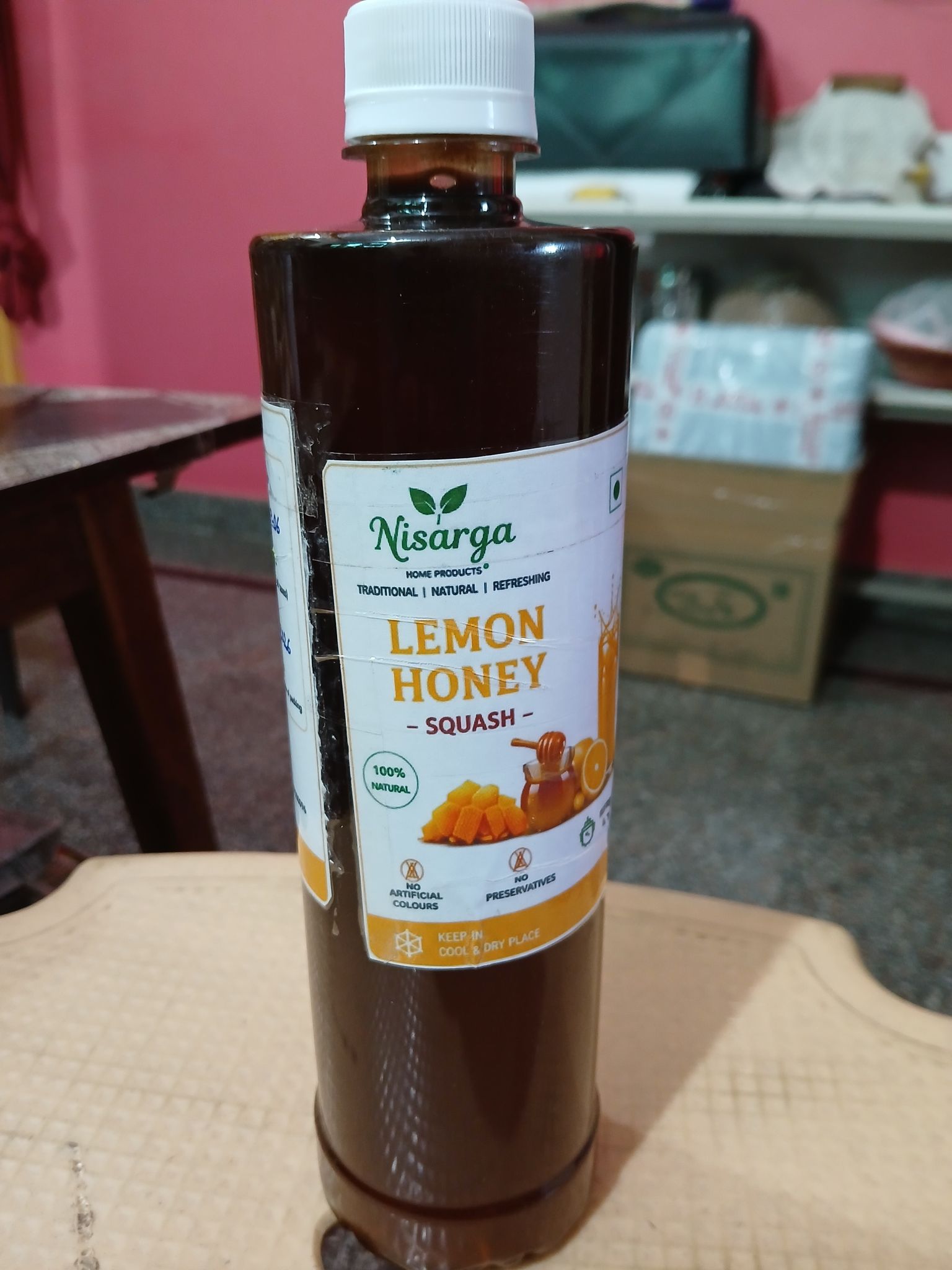 Nisarga Lemon Honey Squash (Bottle)