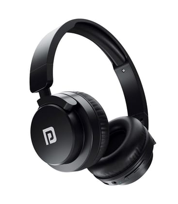 Portronics Muffs M2 Bluetooth Headphones Over Ear with Upto 40 Hrs Playtime, 40mm Dynamic Drivers, AUX 3.5mm, Powerful Bass, Laptop & PC Support,Type C Charging Port, Foldable Design