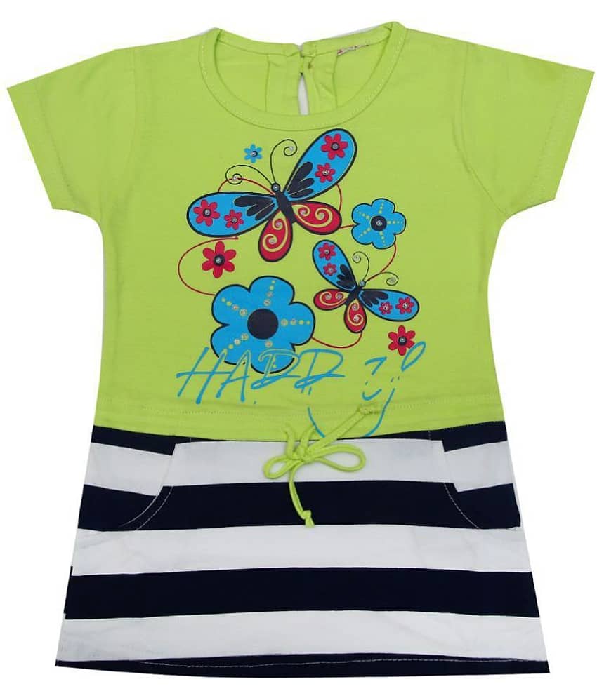 Zadmus Baby Girls 100% Cotton Frocks ( Green )