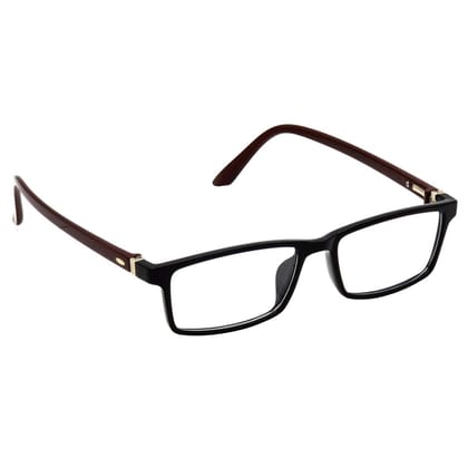 Hrinkar Plastic Full Rim Rectangle eyeglass frames Men & Women - HFRM-BK-BWN-15