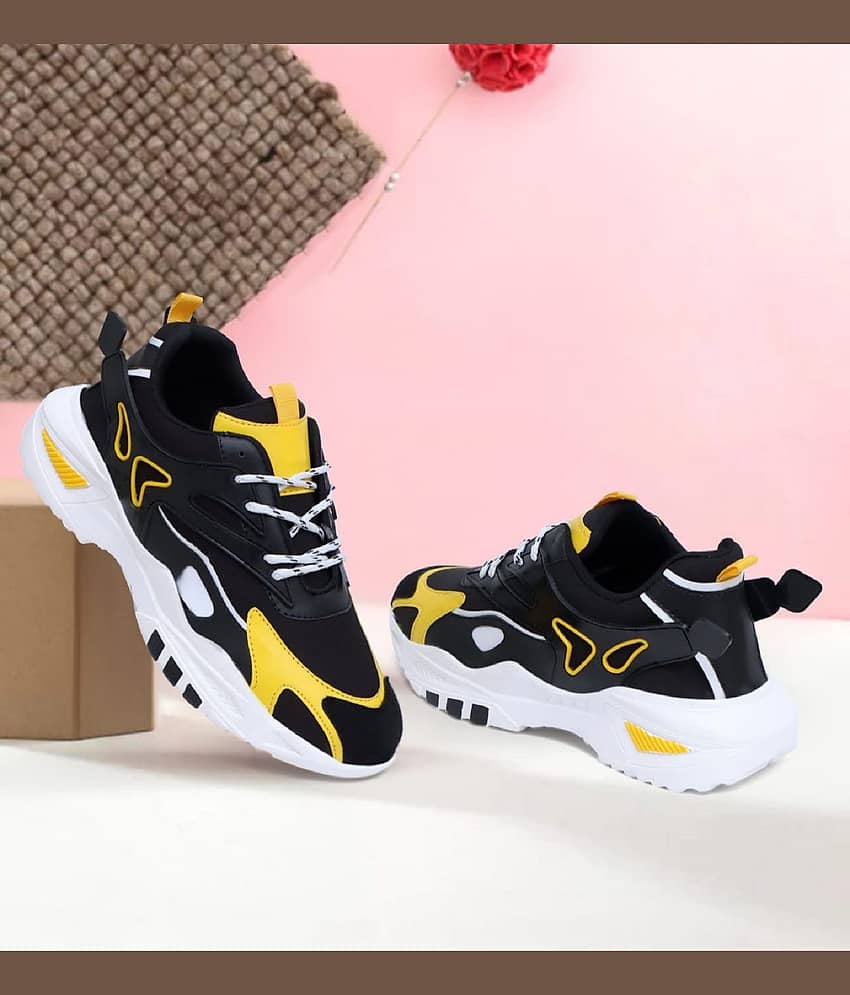 Figor Stylish/Comfortable - Black Men's Sneakers