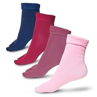 (Pack of 4) Minha Woolen Socks for Women With Velvet Fur Inside Themral Warm Fur Socks (Multicolor)