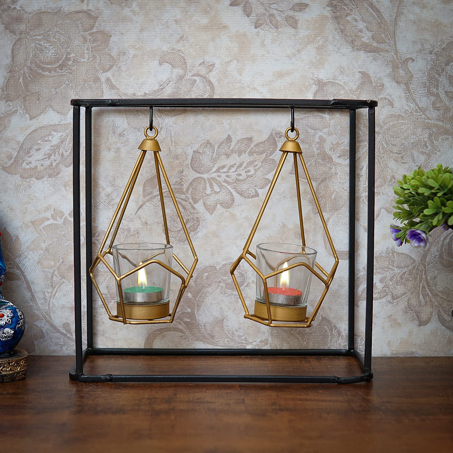 Craftlayout Iron Tea Light Candle Holder 10 Inch