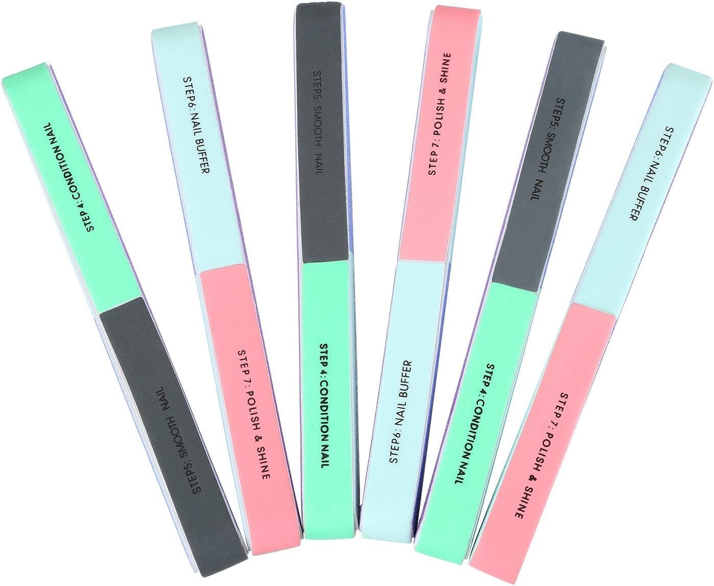 Elecsera NAIL BUFFER 7-Sided Premium Nail Buffer/Shiner/Filer for Manicure (Set of 6)