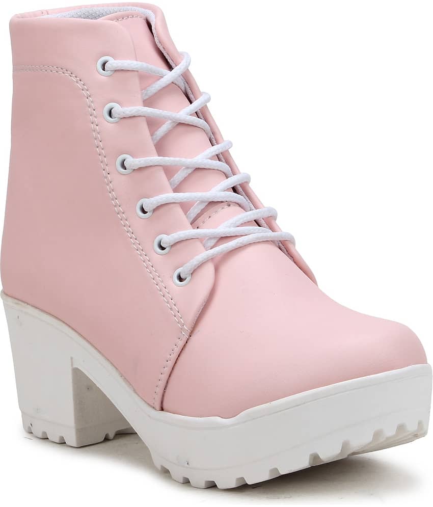 Fashimo Pink Women's Ankle Length Boots