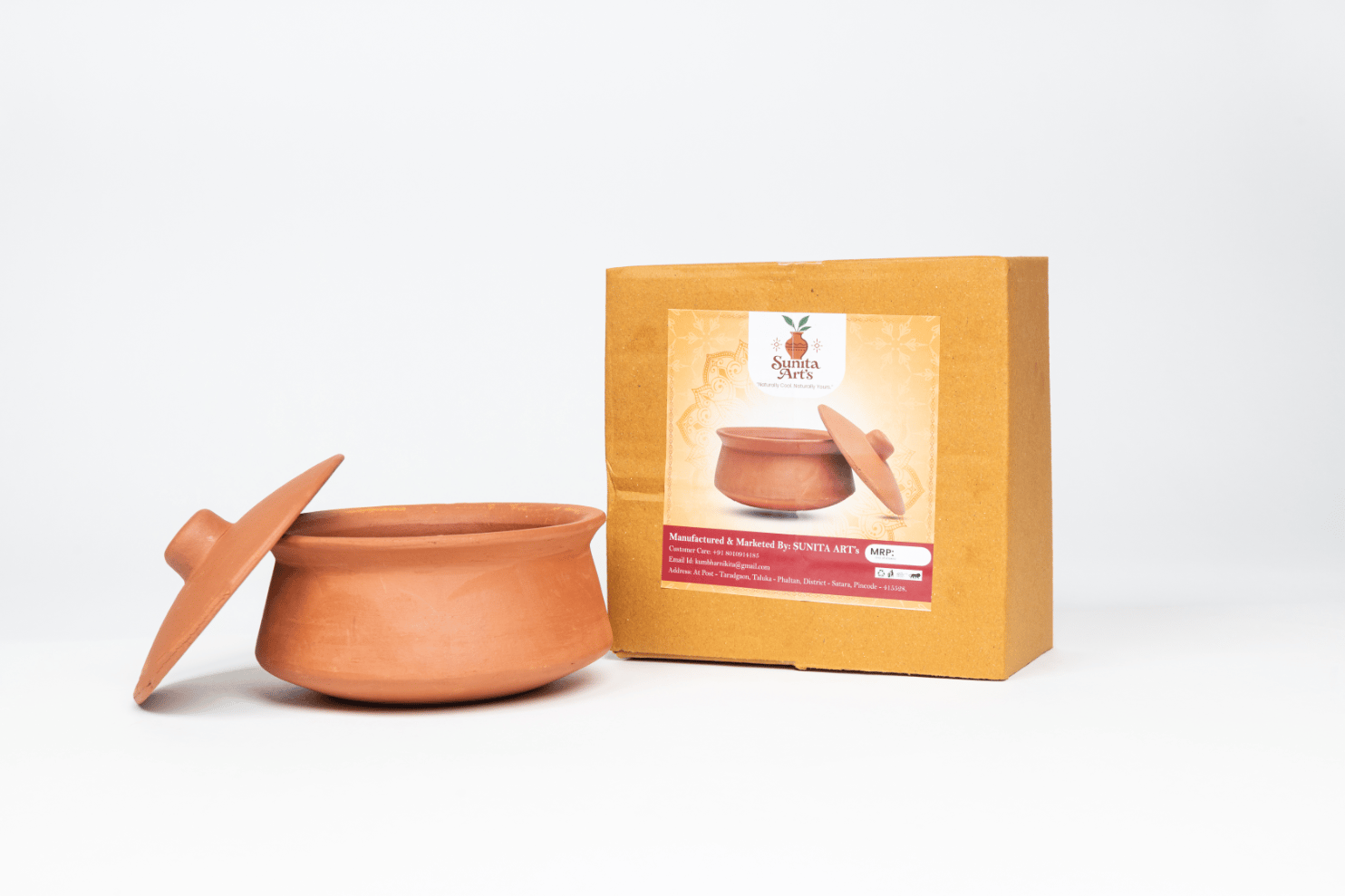 Clay Pot with Lid 1 Set Each
