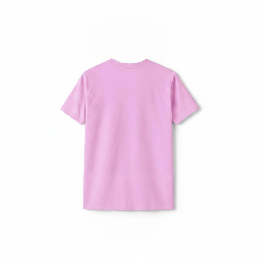 Solid Pink Casual Cotton T-Shirt