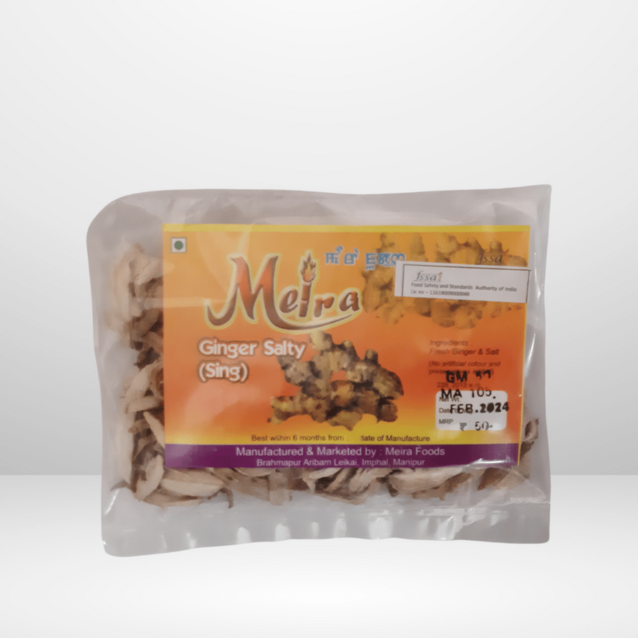 Salted Dehydrated Ginger - 100 gm