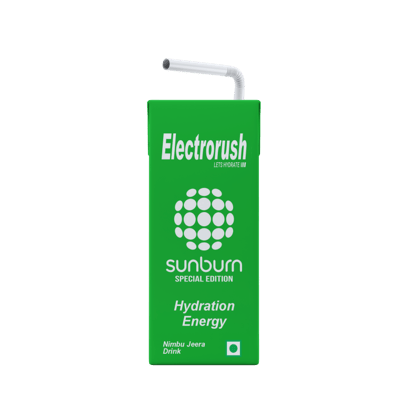 Electrorush x Sunburn Nimbu Jeera Hydration Energy Drink | 200ml Ready to Drink