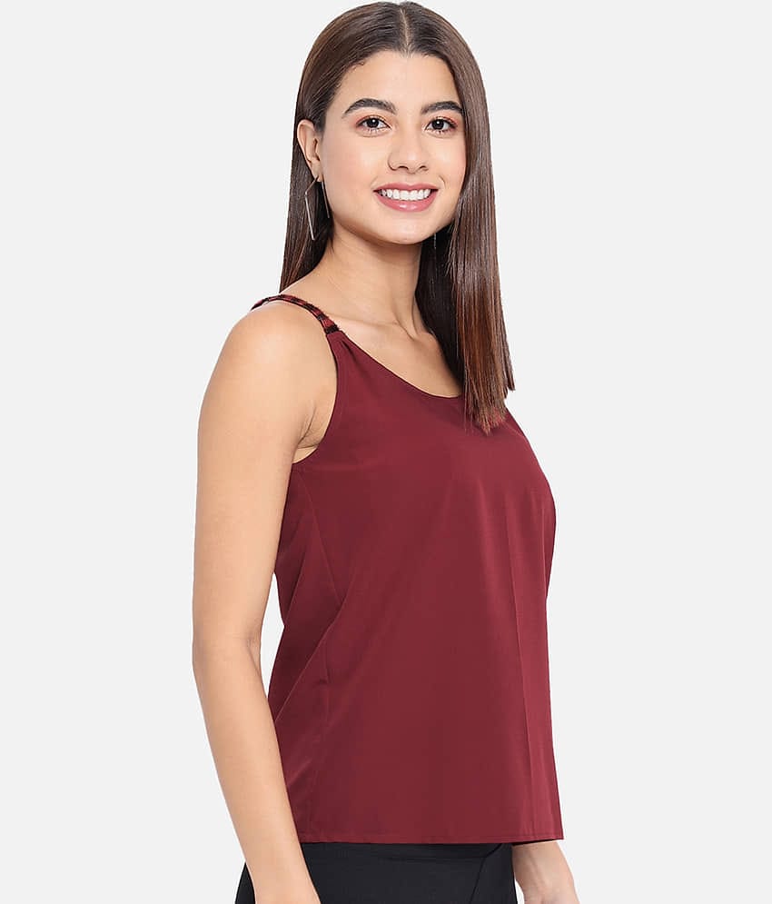 ALL WAYS YOU Women's Polyester Camisole Top ( Red )