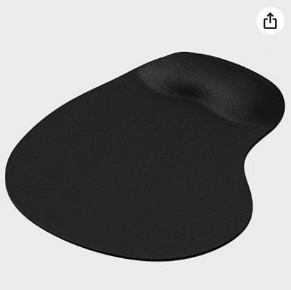 Lapster Gel Mouse pad with Wrist Rest , Gaming Mouse Pad with Lycra Cloth Nonslip for Laptop , Computer, , Home & Office (Black)