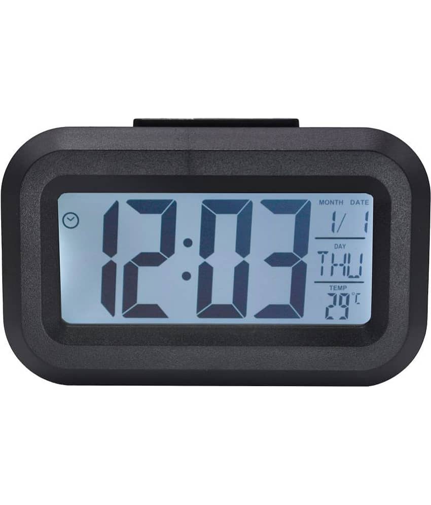 Kadio Digital Plastic Rectangular Table Clock - Pack of 1